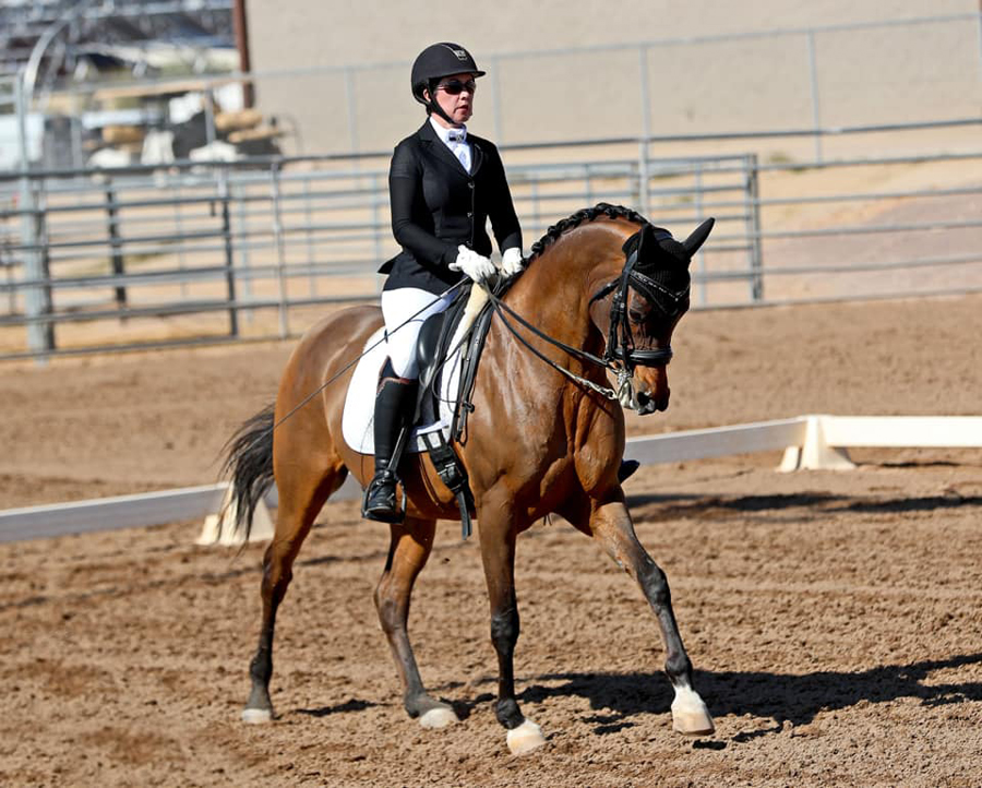 2020 Region5 Year End High Point winner Nicole Rowley Sport Horse Dressage Adult 