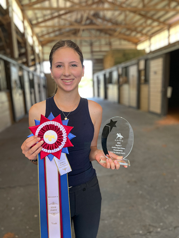 2023 Region 5 Sporth Horse Championship Youth Highpoint Winner -  Penelope Cox